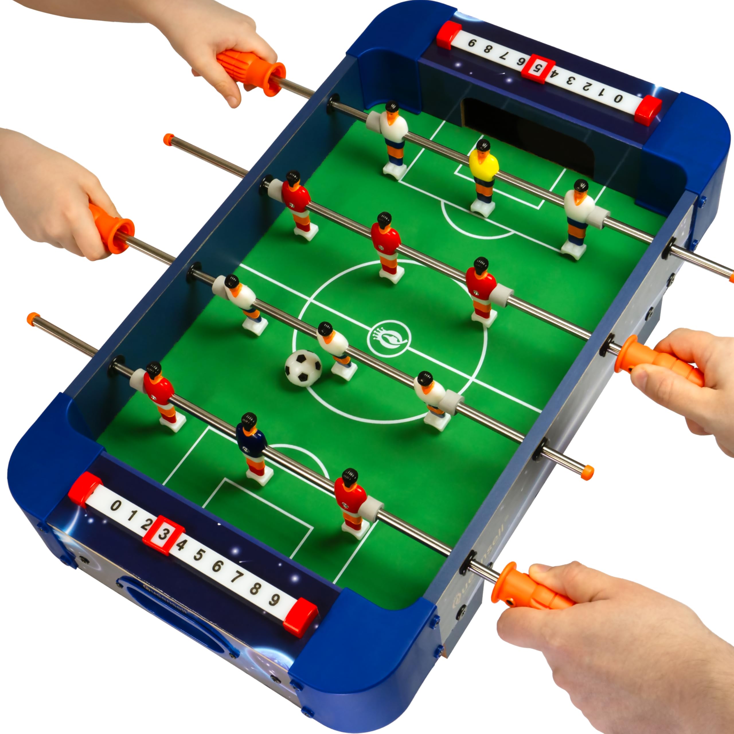 Mini Table de Baby-Foot pour Enfants et Adultes – Jeu de Football Miniature de 53 cm, Mini Table de Football pour Soirées Jeux en Famille