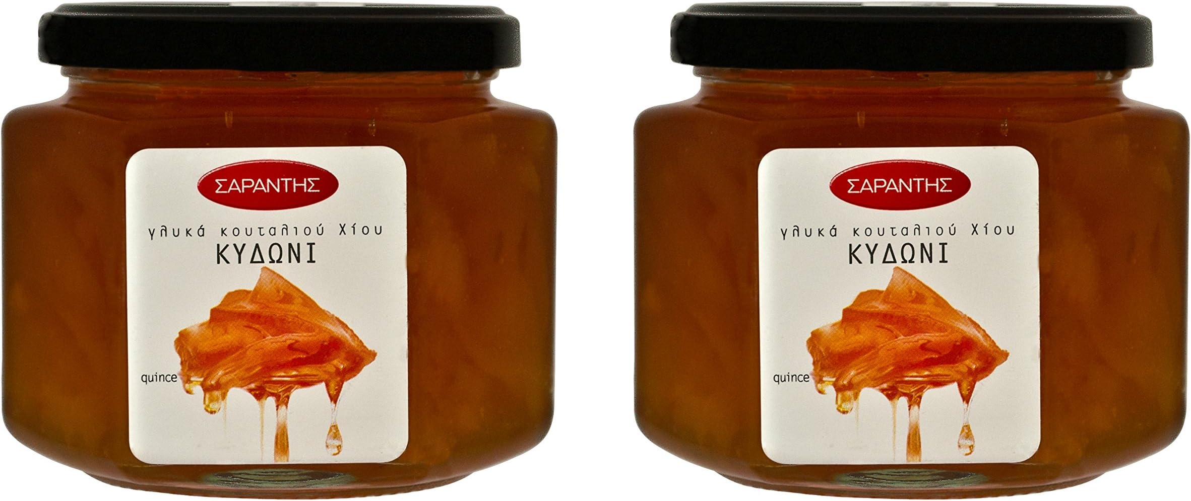 Sarantis, Greek Sweet Fruit Preserve in Syrup, Quince, Net Weight 900g, Glass jar