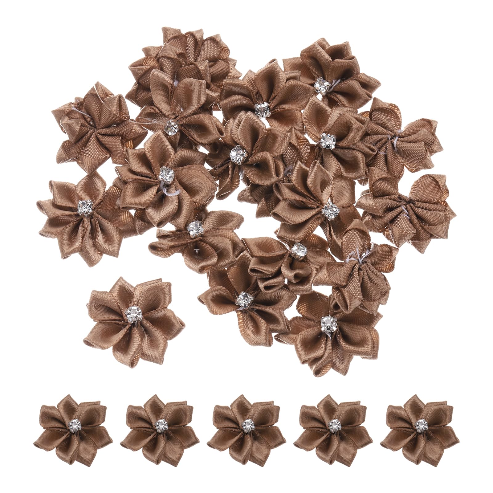 PATIKIL 1.2 Inch Small Ribbon Flowers