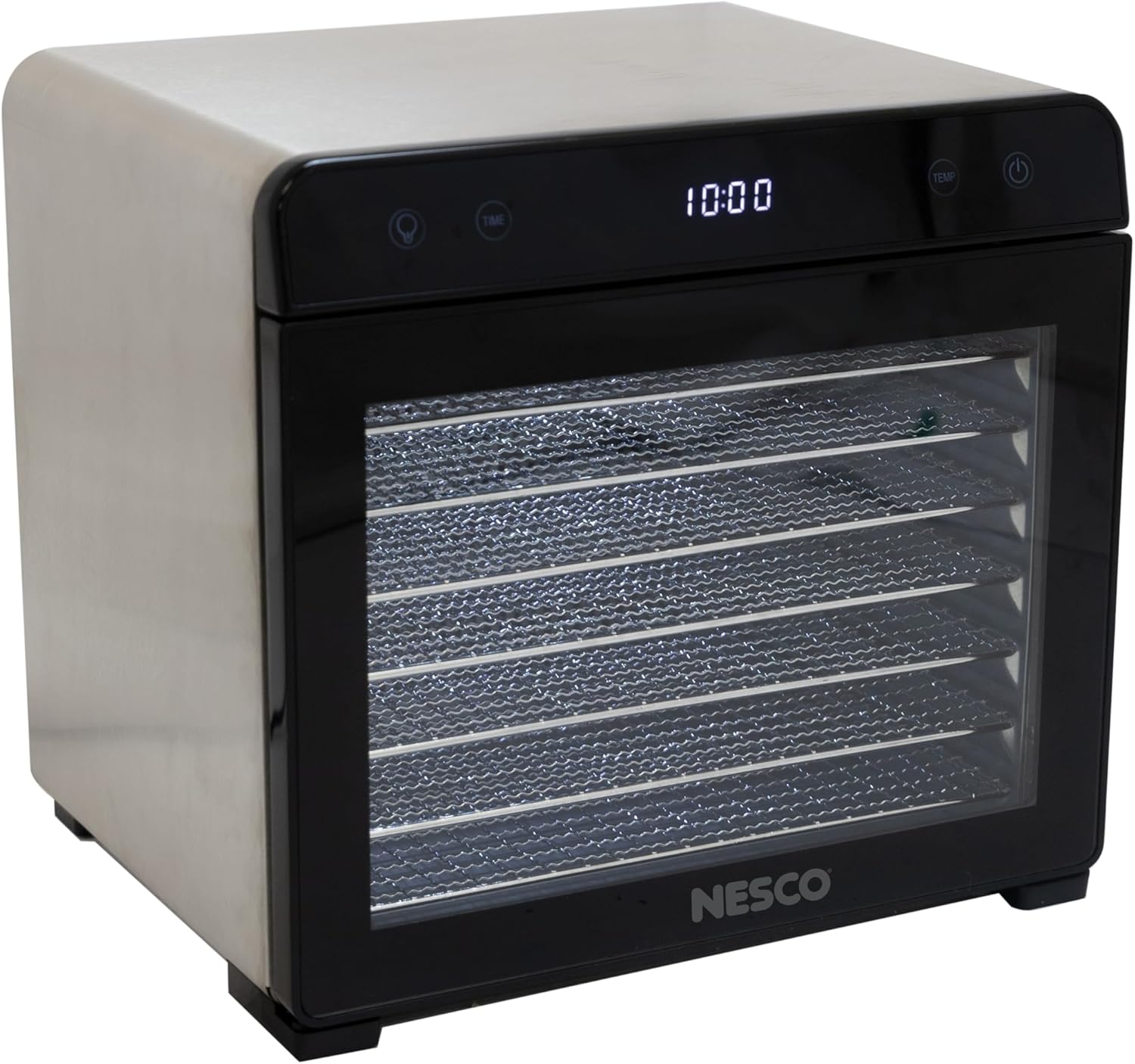 NESCO 8-Tray Stainless Steel Food Dehydrator – Digital Timer