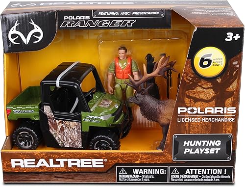 Miniatura 2 de NKOK 1 18 Realtree - Juego de caza Polaris Ranger de 6 piezas (los colores pueden variar), permite a los niños jugar y usar su imaginación, para