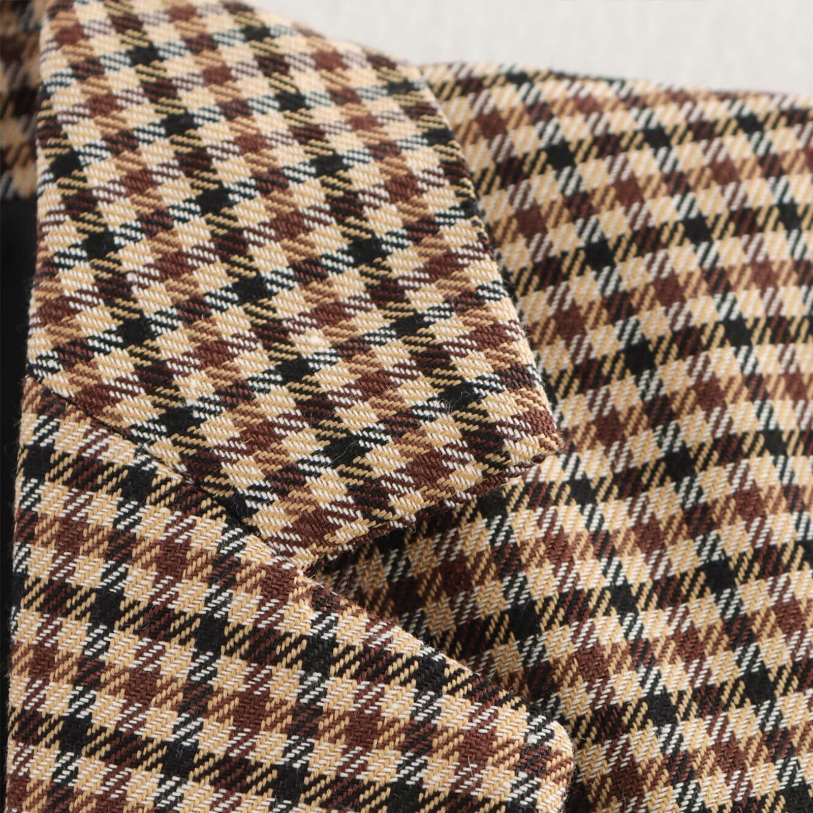 Generisch Elegante entallado con cinturón Chaqueta cómoda versátil para ocasiones casuales (caqui, M)