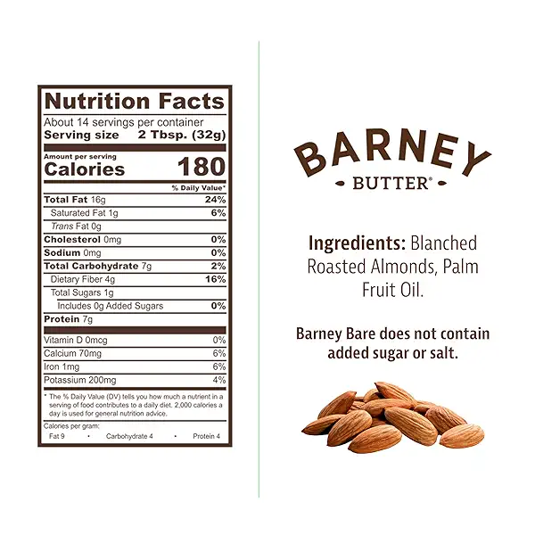 Barney Butter Almond Butter, Bare Smooth, 16 Ounce Jar, No Added Sugar or Salt, Skin-Free Almonds, No Stir, Non-GMO, Gluten Free, Keto, Paleo, Vegan 5