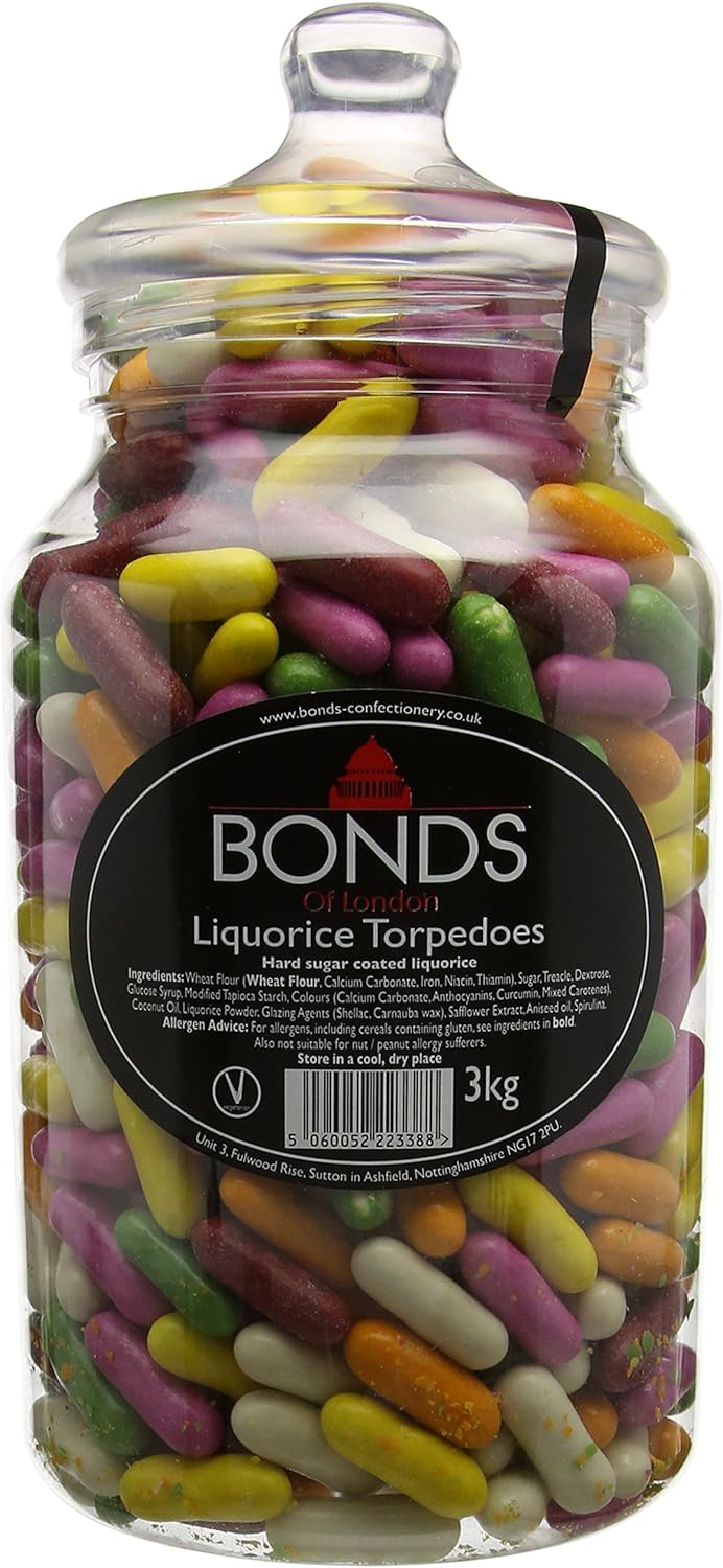 Bonds Liquorice Torpedoes Jar 3 Kg Amazon.co.uk Grocery