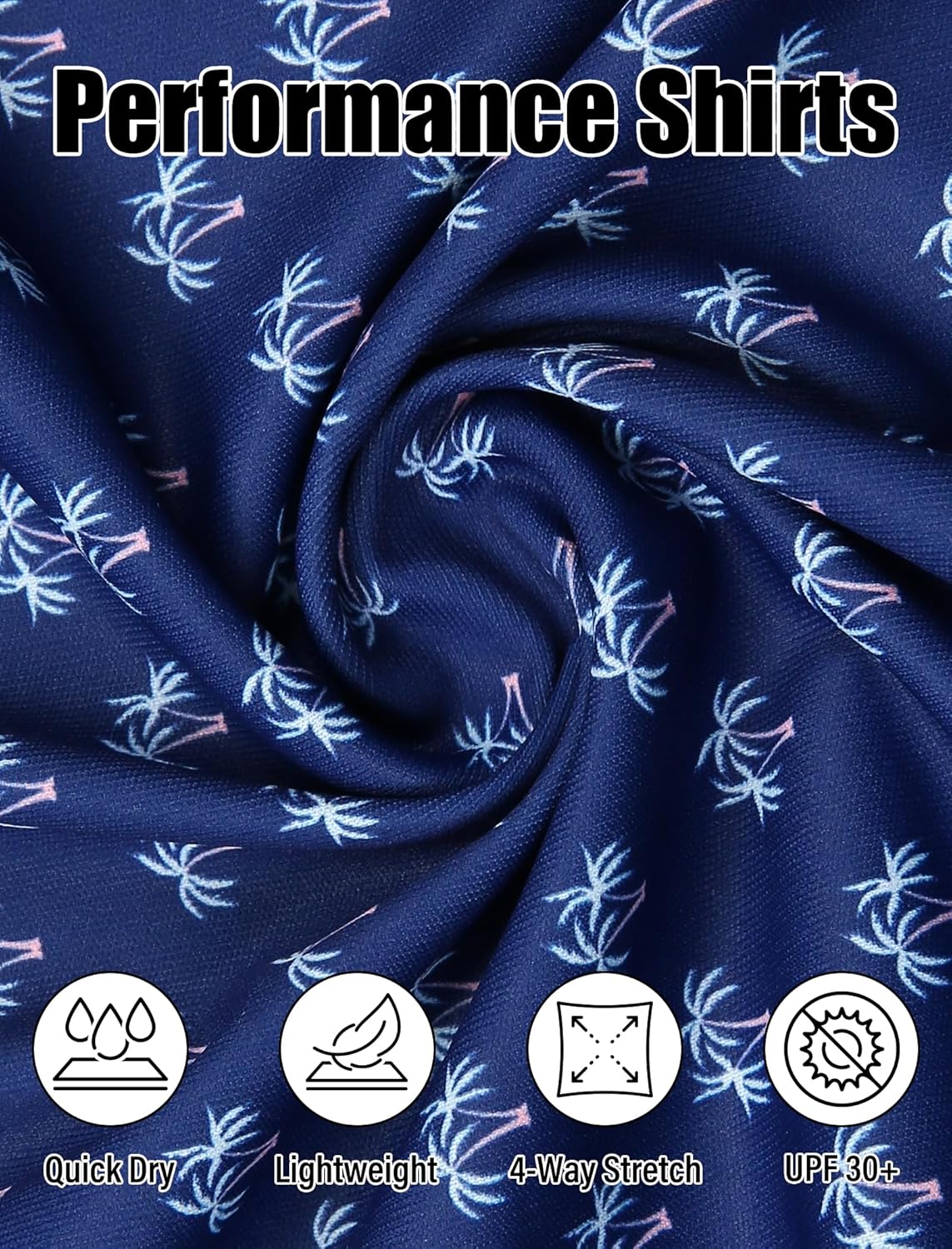 2 Pack Men's Golf Polo Shirts Short Sleeve Dry Fit Print Performance Mositure Wicking Golf Shirts for Men Casual - Image 4