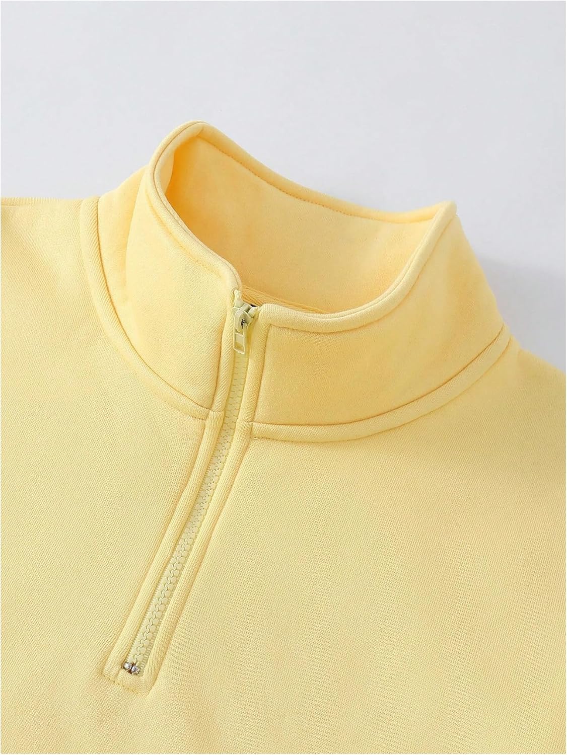 SOLY HUX Women's Quarter Zip Sweatshirt Collared Long Sleeve Drop Shoulder Pullover Tops Casual Fall Clothes - Image 3