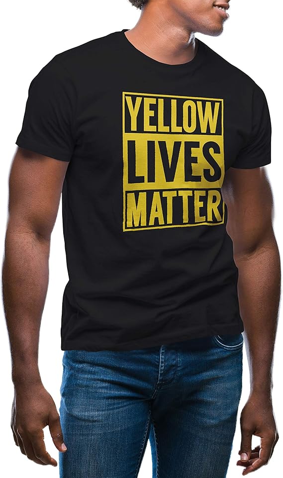 Yellow Lives Matter Asian Support Racial Equality Men's T