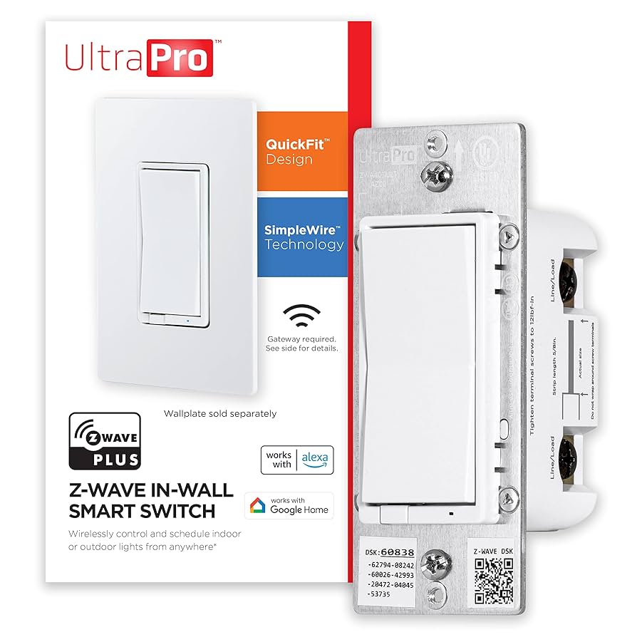 UltraPro 700 Series Z-Wave In-Wall Smart Light Switch with