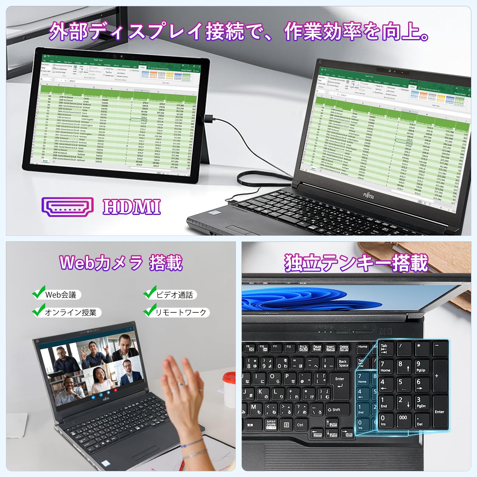 Amazon.co.jp: 【整備済み品】中古 ノートパソコン富士通 A579/ 15.6型 