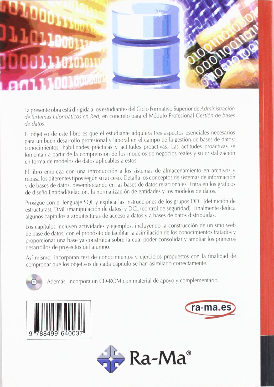 Gestión de Bases de Datos (GRADO SUP.). (TEXTO CICLOS FORMATIVOS)