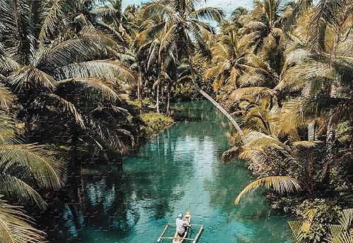 Siargao Island Philippin - Rompecabezas de madera de 1000 piezas de rompecabezas de madera de 29.5 x 19.6 pies que encajan perfectamente