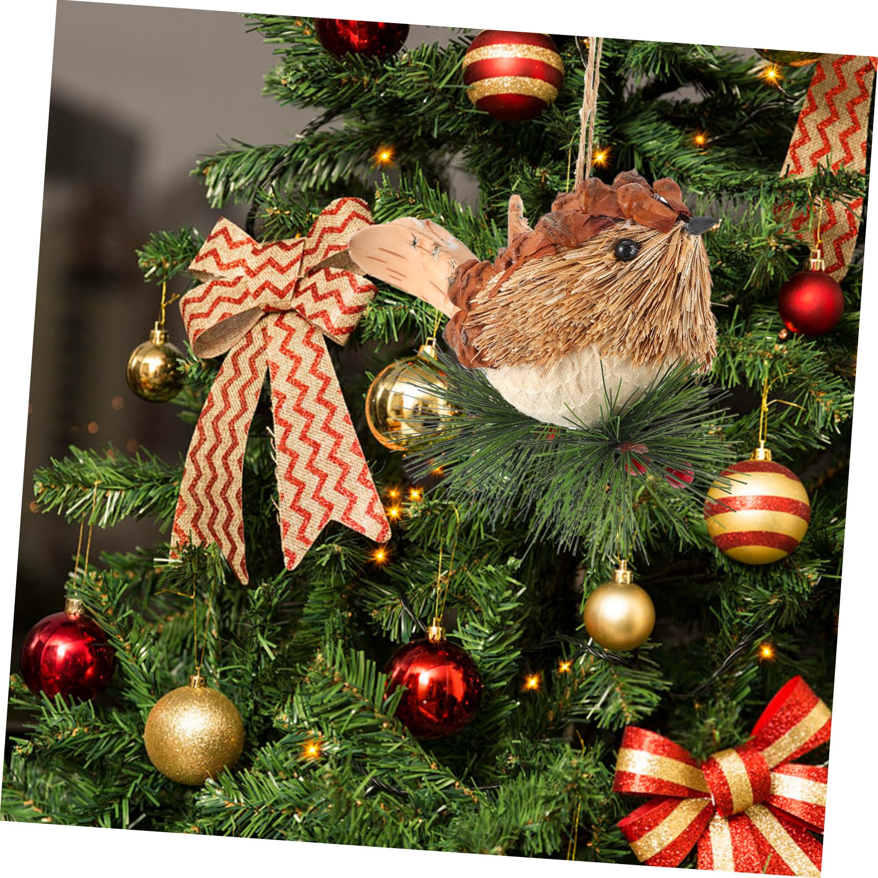 ABOOFAN 3 STK Stroh- -Charme Christmas-Decorations Christmas decoations Anhänger zum Aufhängen am Weihnachtsbaum Hausverzierung Lichthausdekorationen für zu Hause Handdekor Handbuch