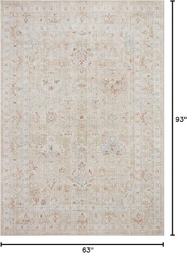 Miniatura 2 de Loloi II Monroe Collection MON-05 - Alfombra de área arenaamanecer de 5 pies y 3 pulgadas x 7 pies y 9 pulgadas