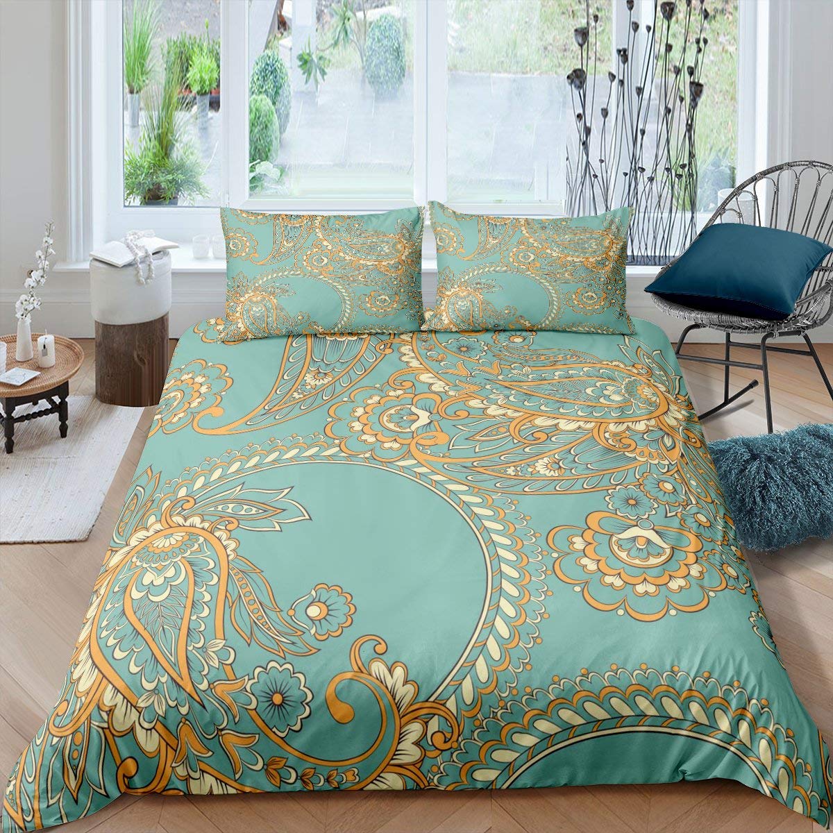 bohème avec Housse de Couette en Microfibre pour Enfants,Gar?ons et Filles,Style européen,de Chambre,lit Double