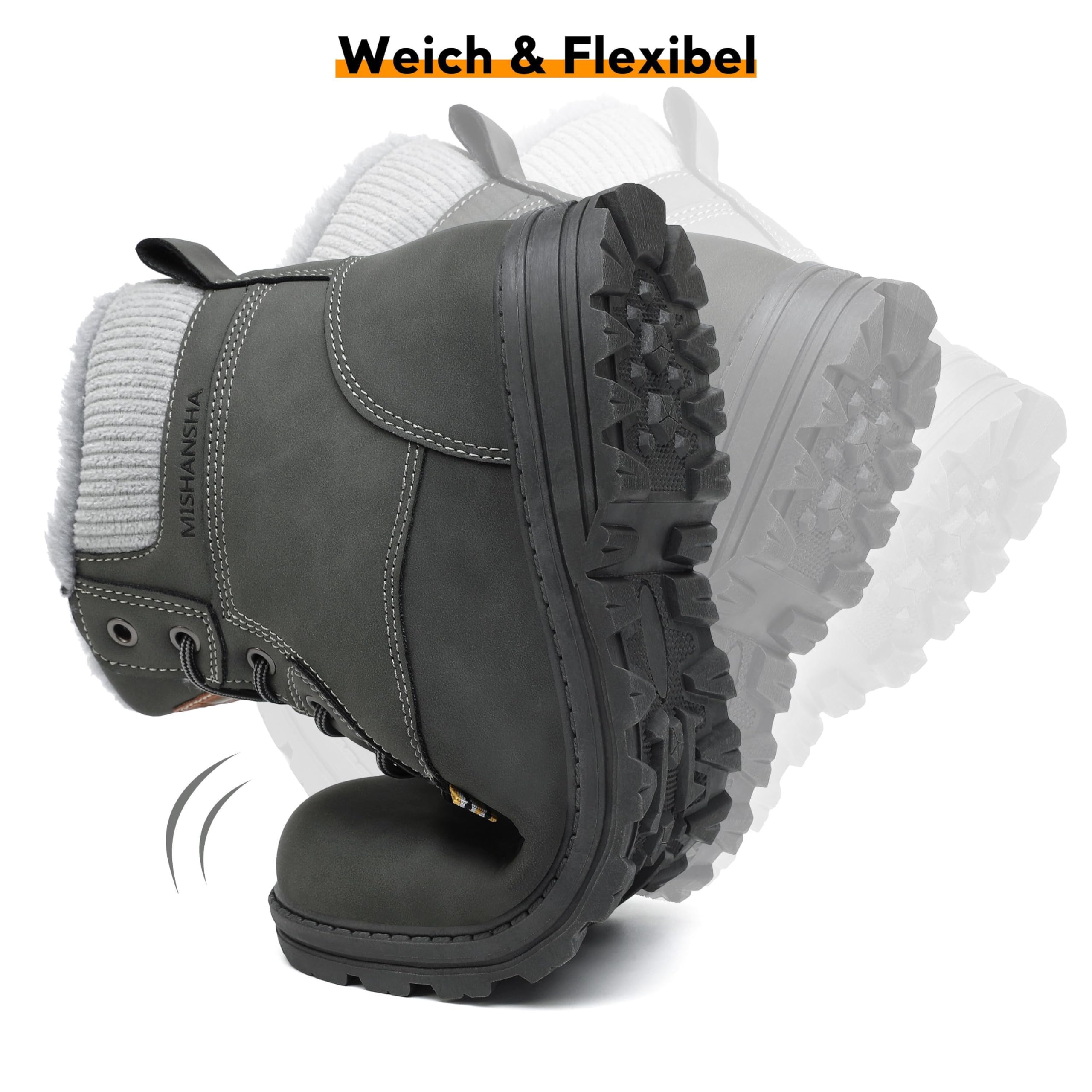 Mishansha Uomo Scarpe Invernali Donna Stivali da Neve Calda Impermeabili Outdoor Sneakers da Trekking Taglia 36-48 EU