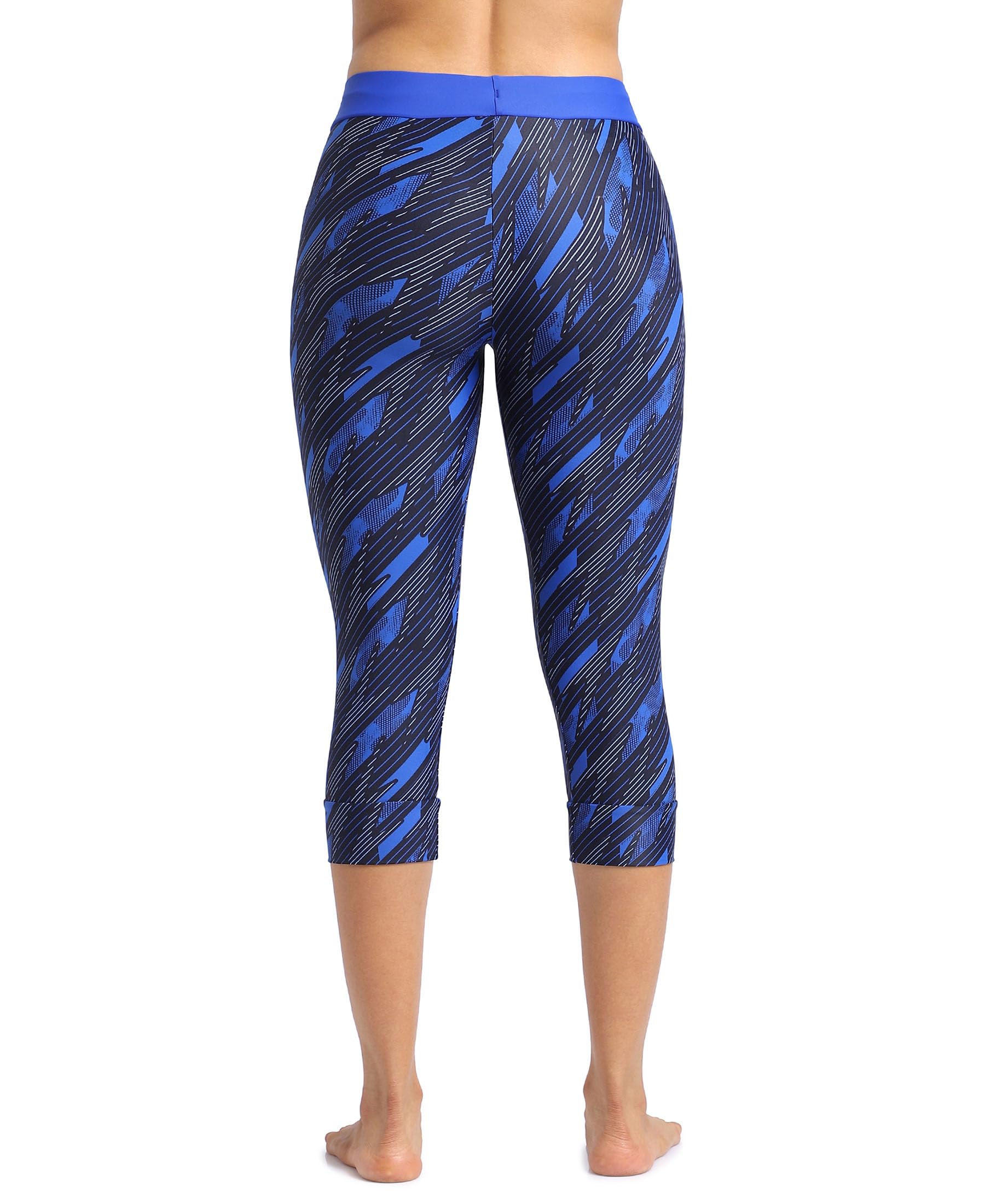 Speedo Women's Endurance 10 Hyperboom Contrast Swim Capri - True Navy & True Cobalt 1