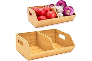 Pantry Organization and Storage Baskets (2 Set) - Perfect for Kitchen, Pantry, Countertop