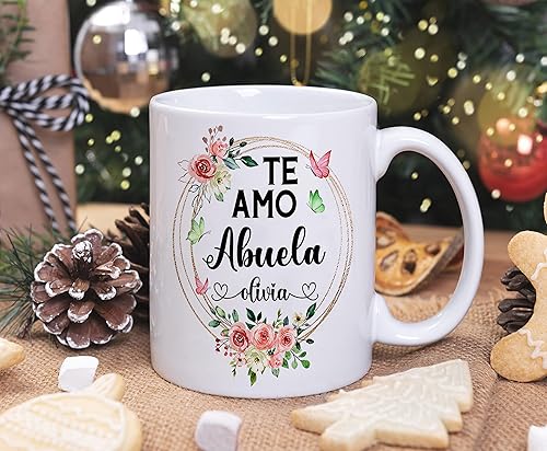 Miniatura 7 de PREZZY Te Amo - Taza de café Abuela Personalizados En Español Feliz Día del Madre Regalos para el Día de la Madre para mujeres, mamá, abuela, Taza