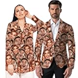 Custom Casual Blazer for Women Men with Face Personalized One Button Suit Jackets Sports Coat Business Blazers