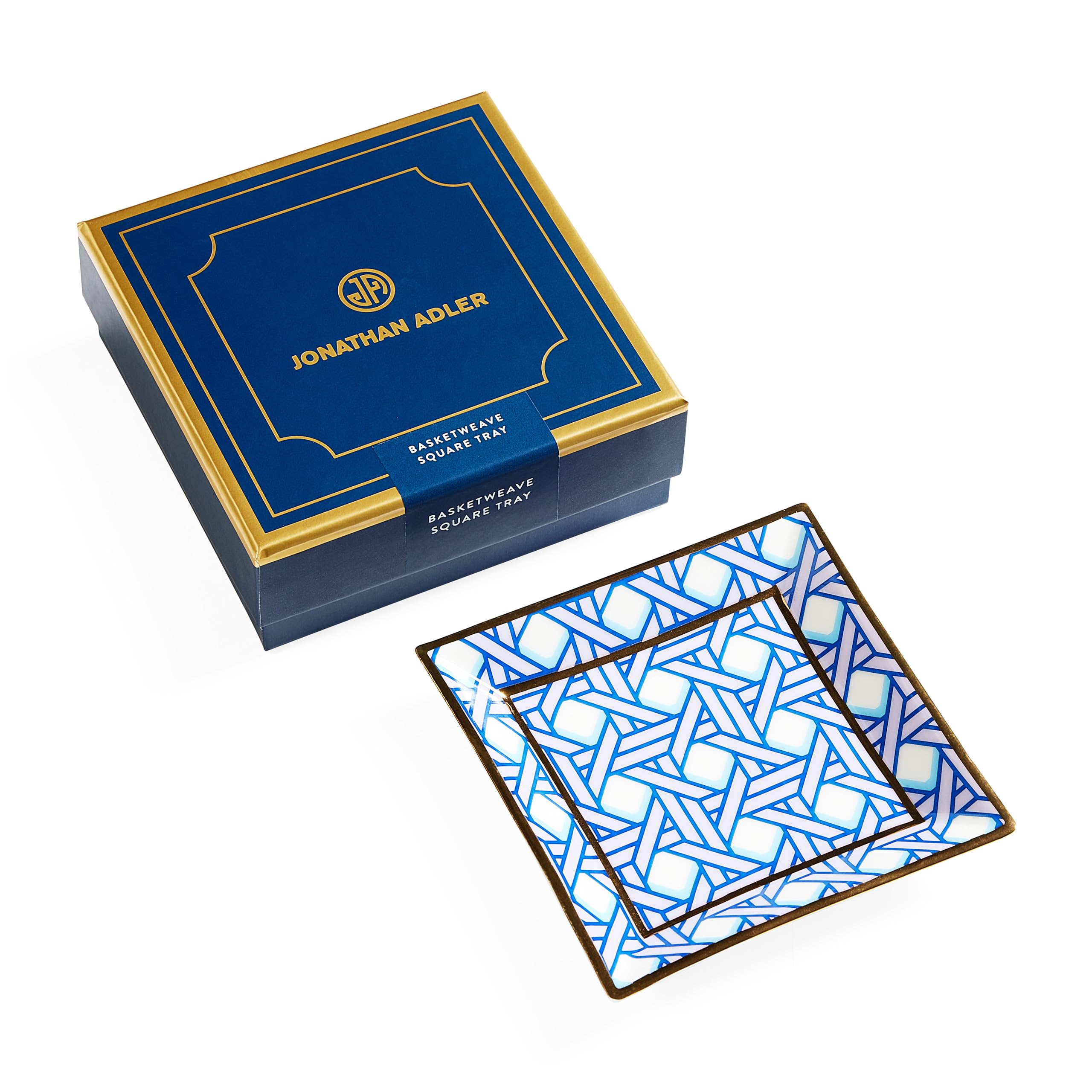 Amazon.com: Jonathan Adler Basketweave Square Tray : Home