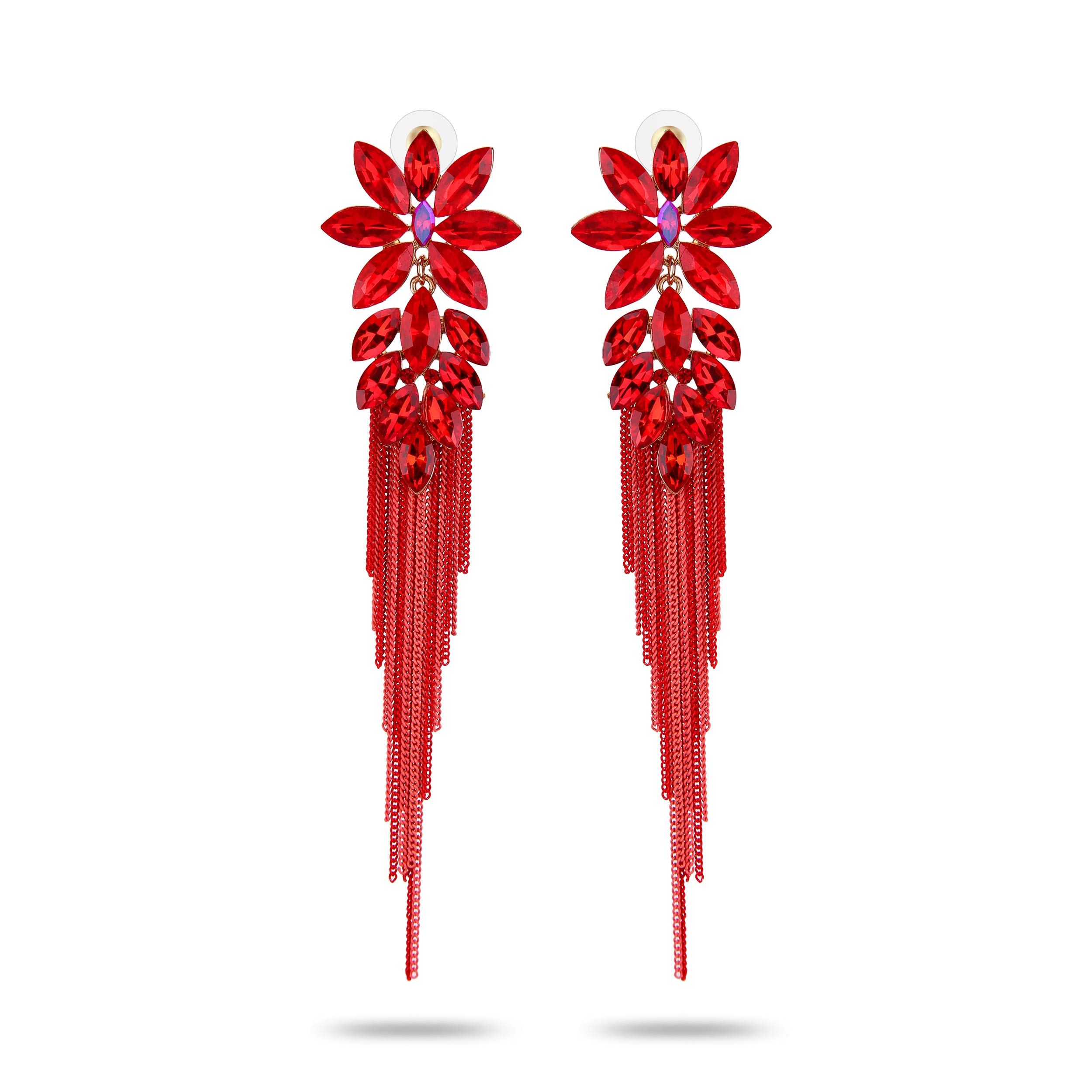 YouBella Jewellery Earings Crystal Tassel Handmade Earrings for Girls and Women (Red) (B08MC9Q2PC) Amazon Price History, Amazon Price Tracker