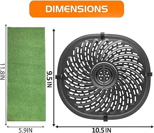 Miniatura 6 de BeranWung - Placa de parrilla de freidora de aire de 7 cuartos para freidora de aire PowerXL VortexGoWise EE. UU., bandeja para freidora de aire