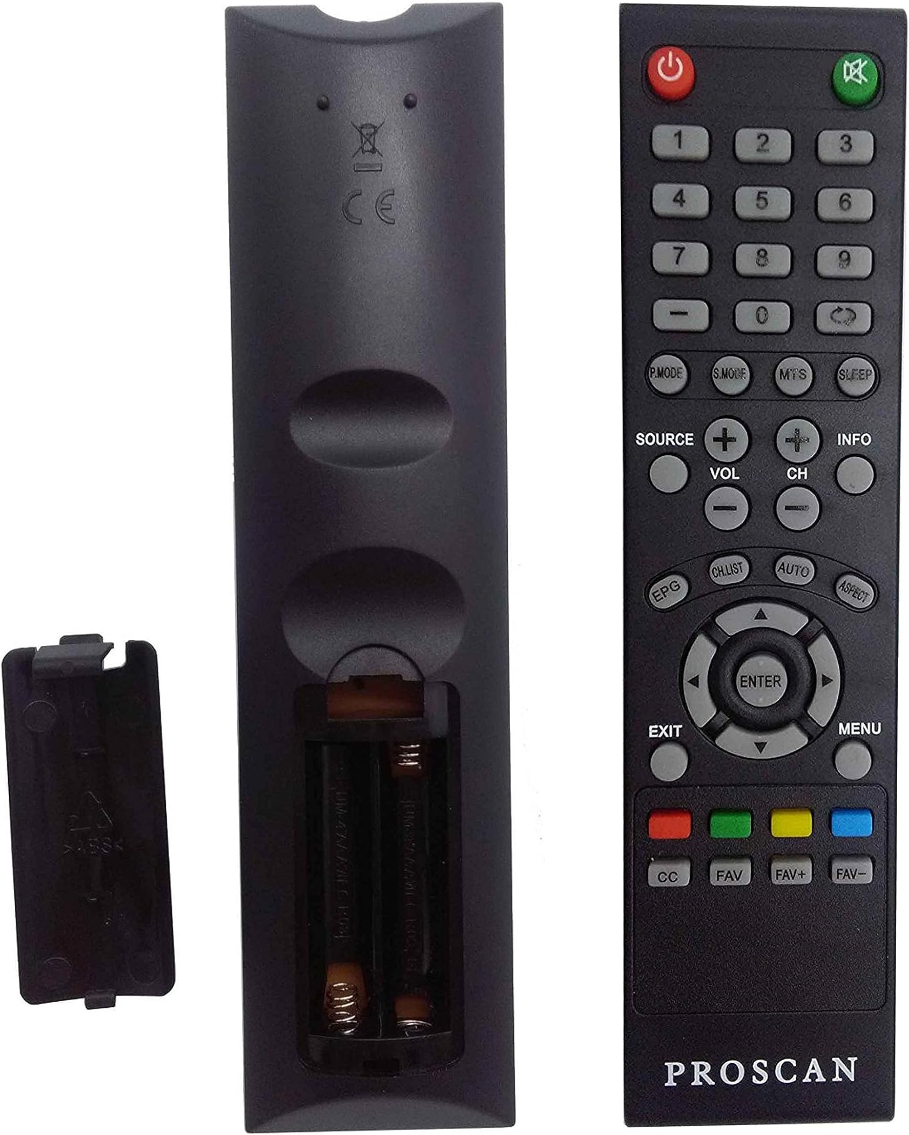 Replaced Proscan TV Remote for RLDED3258A-F RLDED3258AF RLDED5099 RLDED5099-UHD PLDED5068AD PLDED5068A-D PLDED5066A-B PLDED3273A-E PLDED3996A-E PLED5529A-G Pledv3282a Pled2243a-I PLDED5066A