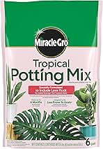 Miracle-Gro Tropical Potting Mix, 6 qt. - Growing Media for Tropical Plants Living in Indoor and Outdoor Containers