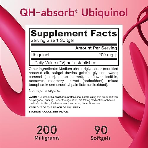 Miniatura 6 de Jarrow Formulas QH-Absorb 200 mg - Forma antioxidante activa de Co-Q10 - Suplemento dietético - Apoya la producción de energía mitocondrial y la