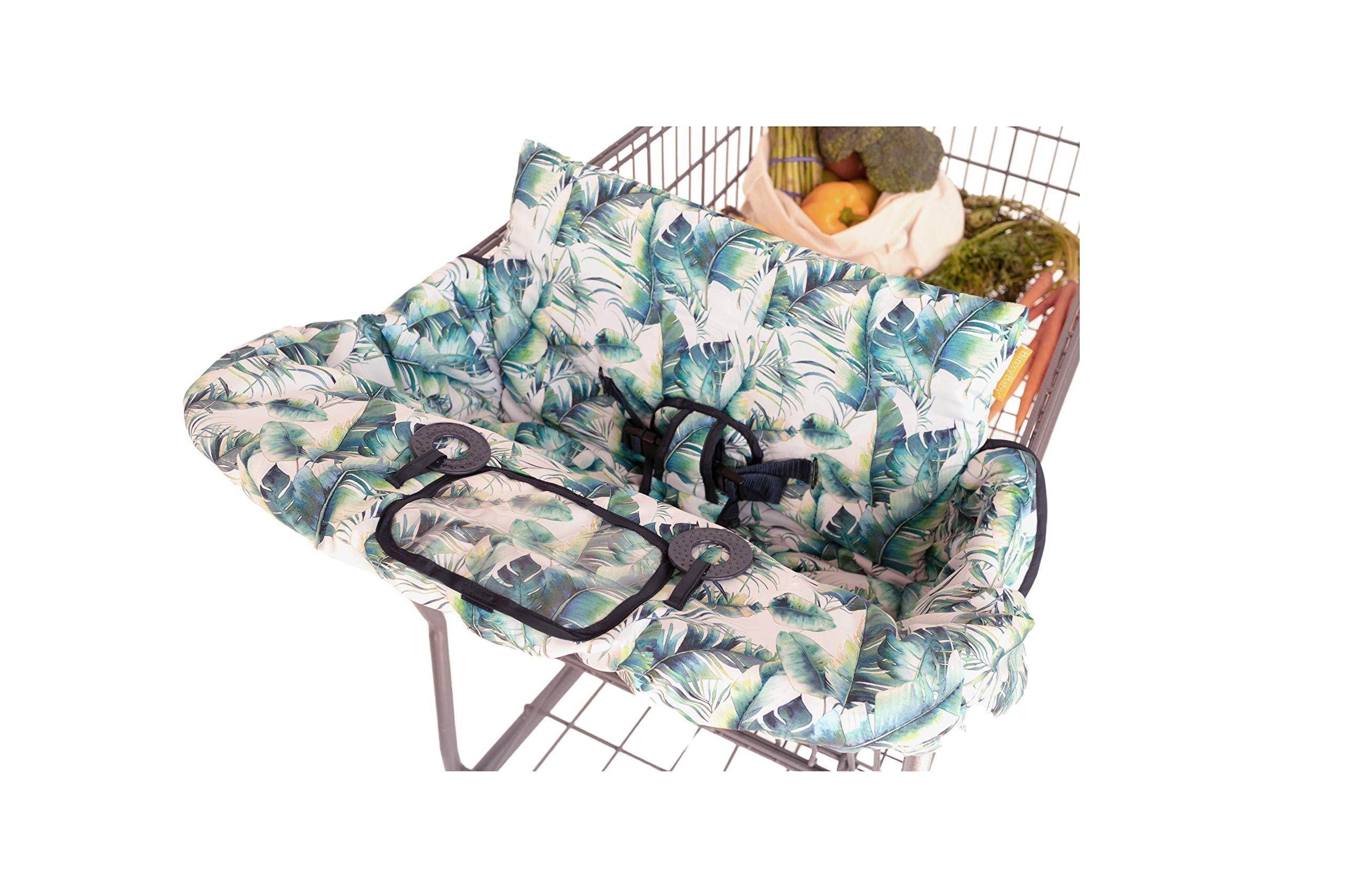2-in-1 Cushy Cart Cover and High Chair Cover | Universal Fit | Includes Storage Pouch (Tropical Days)