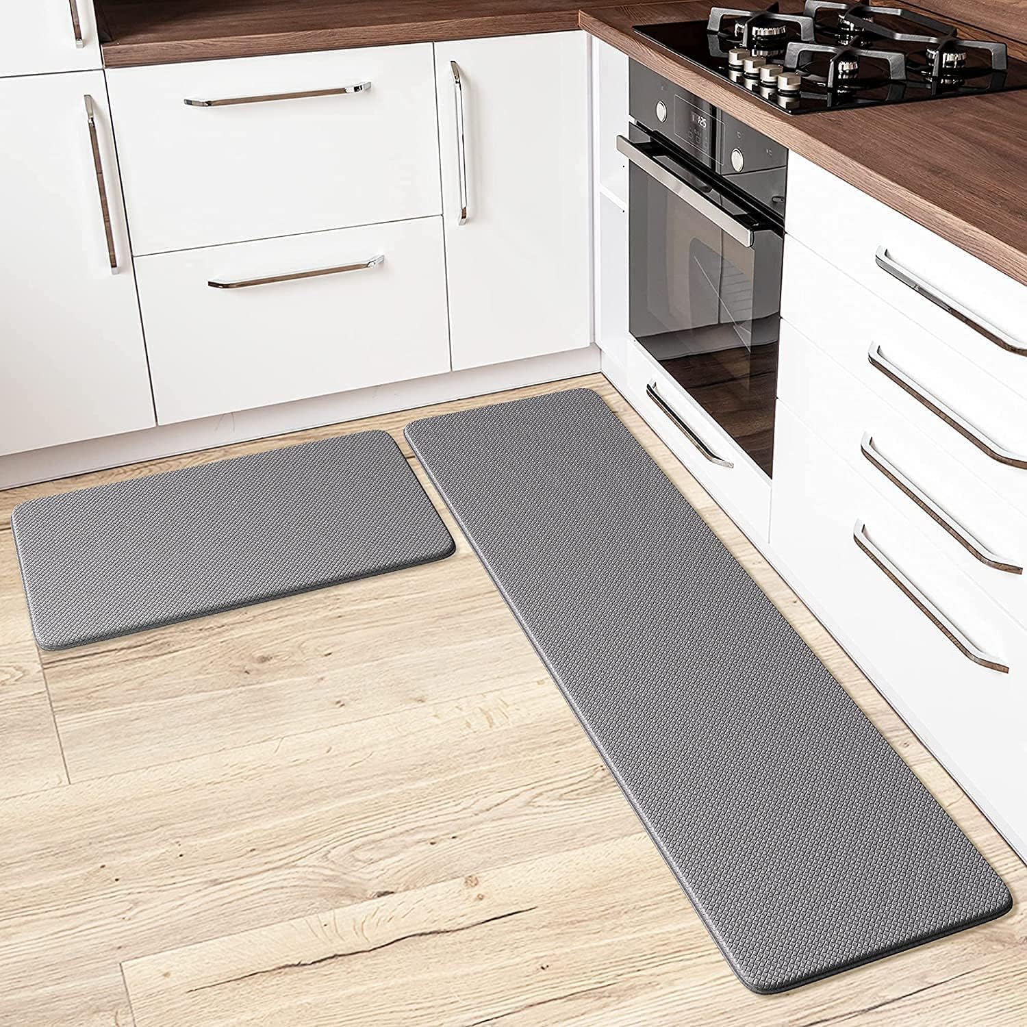 AntiFatigue Kitchen Mat & Rug, Set of 2 Non Skid Waterproof Comfort