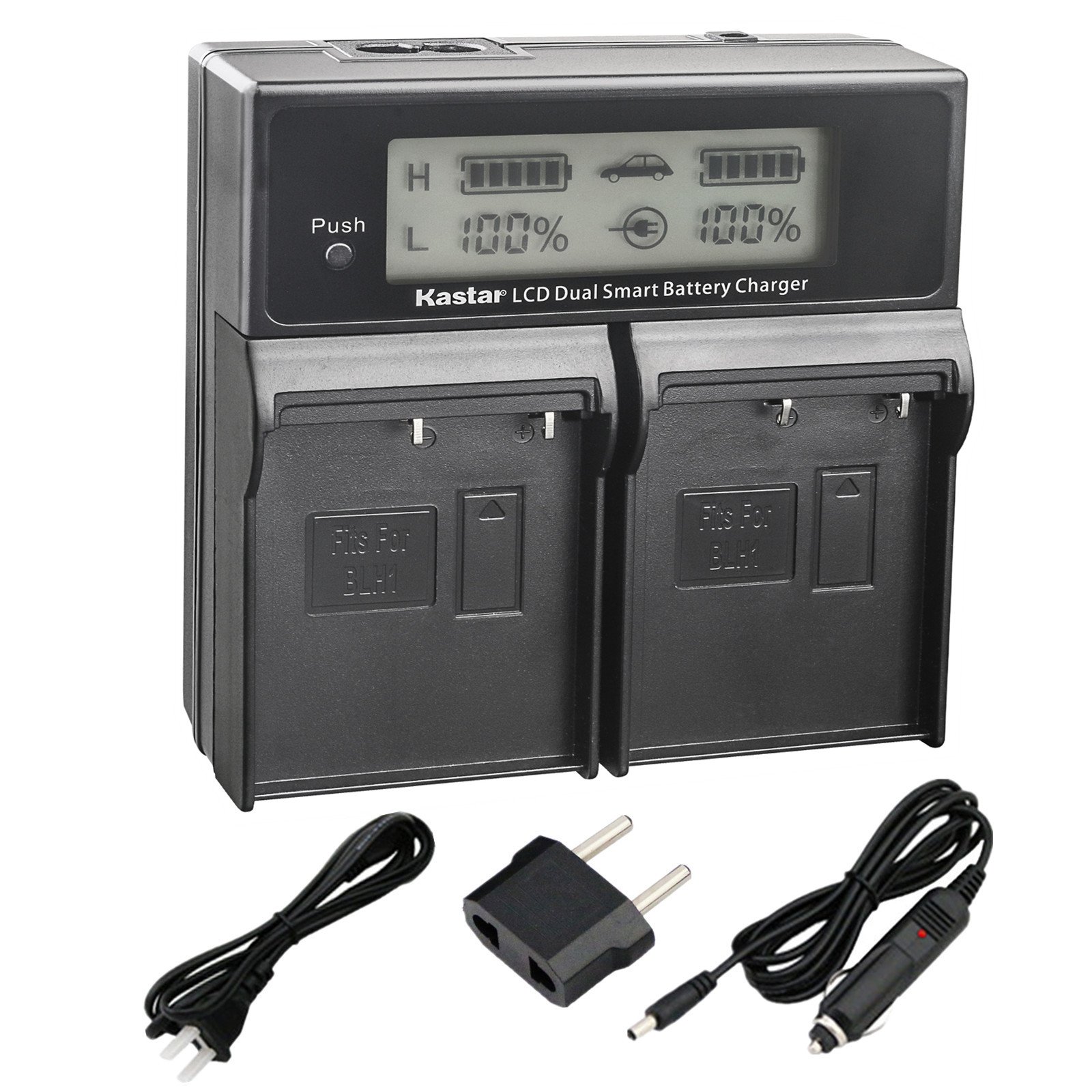 Kastar LCD Dual Fast Charger for Olympus BLH-1 BLH1 and Olympus OM-D OMD E-M1 Mark II EM1 MARKII MARK2 Cameras