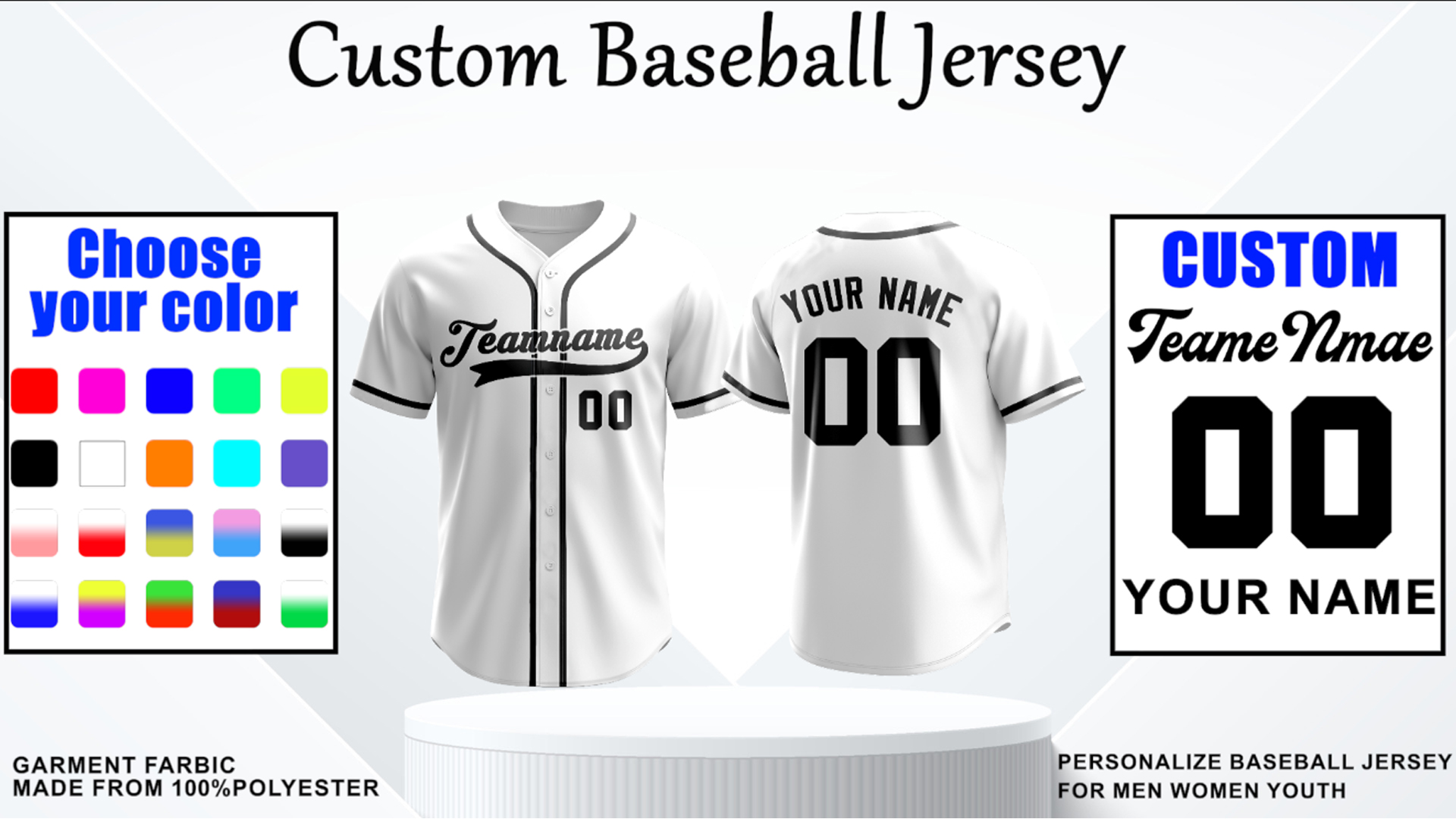 Camisetas personalizadas de béisbol con nombre y número para hombres, mujeres y jóvenes miniatura 7