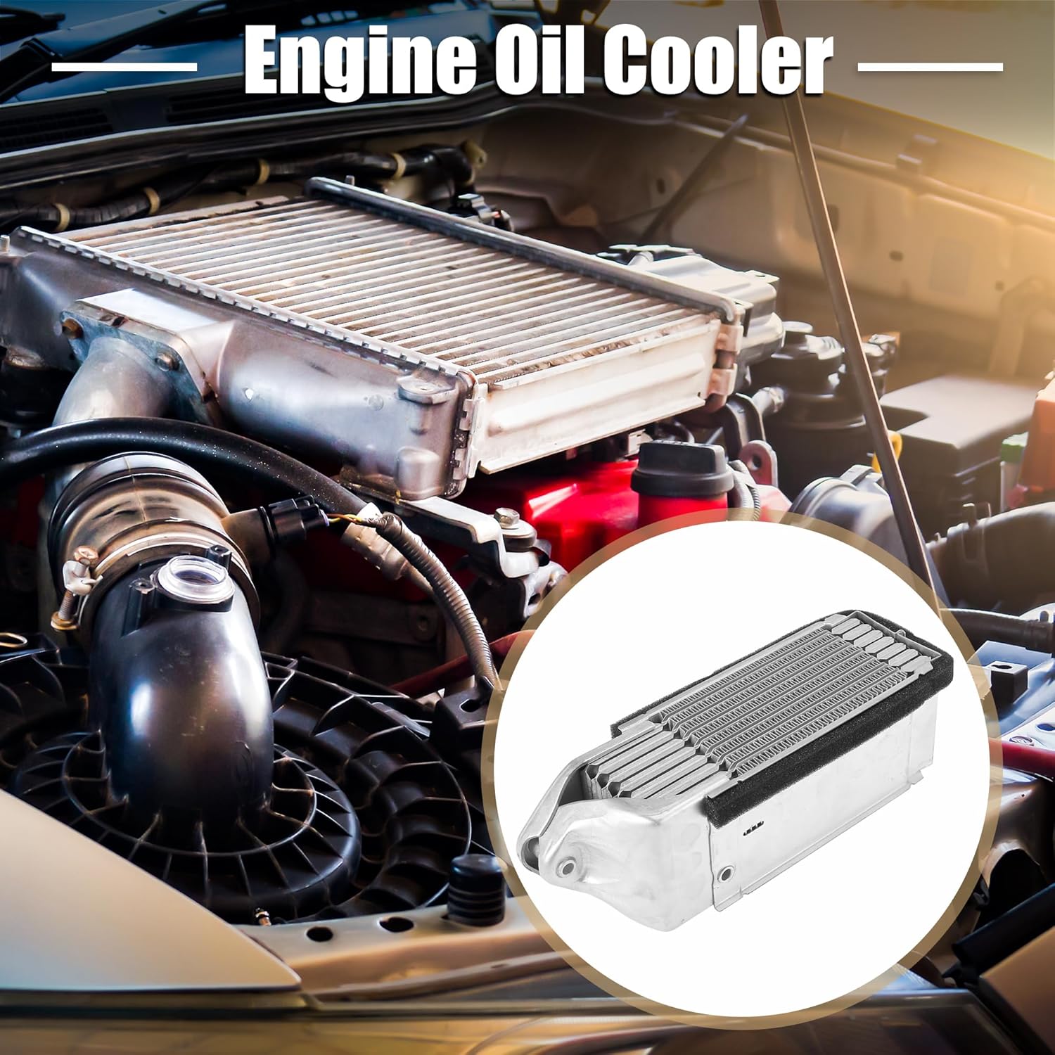 X AUTOHAUX 021117021B Automatic Engine Oil Cooler 7 Rows for Volkswagen Transporter 1972-1979