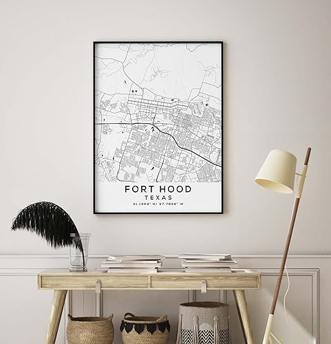 Miniatura 8 de Mapa de Fort Hood, Texas, Light 2 (12x16)