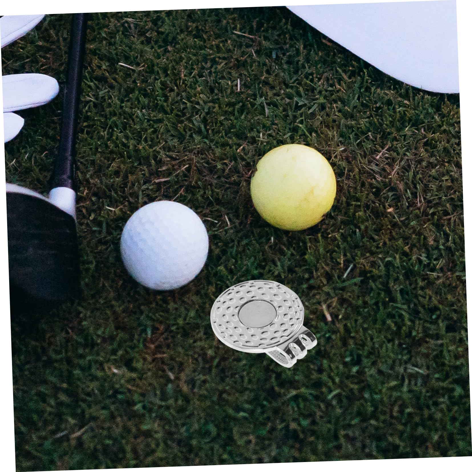 BESTonZON Golf Ball Marker Hut Clips Verschleißfeste Golfs Marker Für Hüte Praktische Zum Befestigen Gürteln Silberne Design