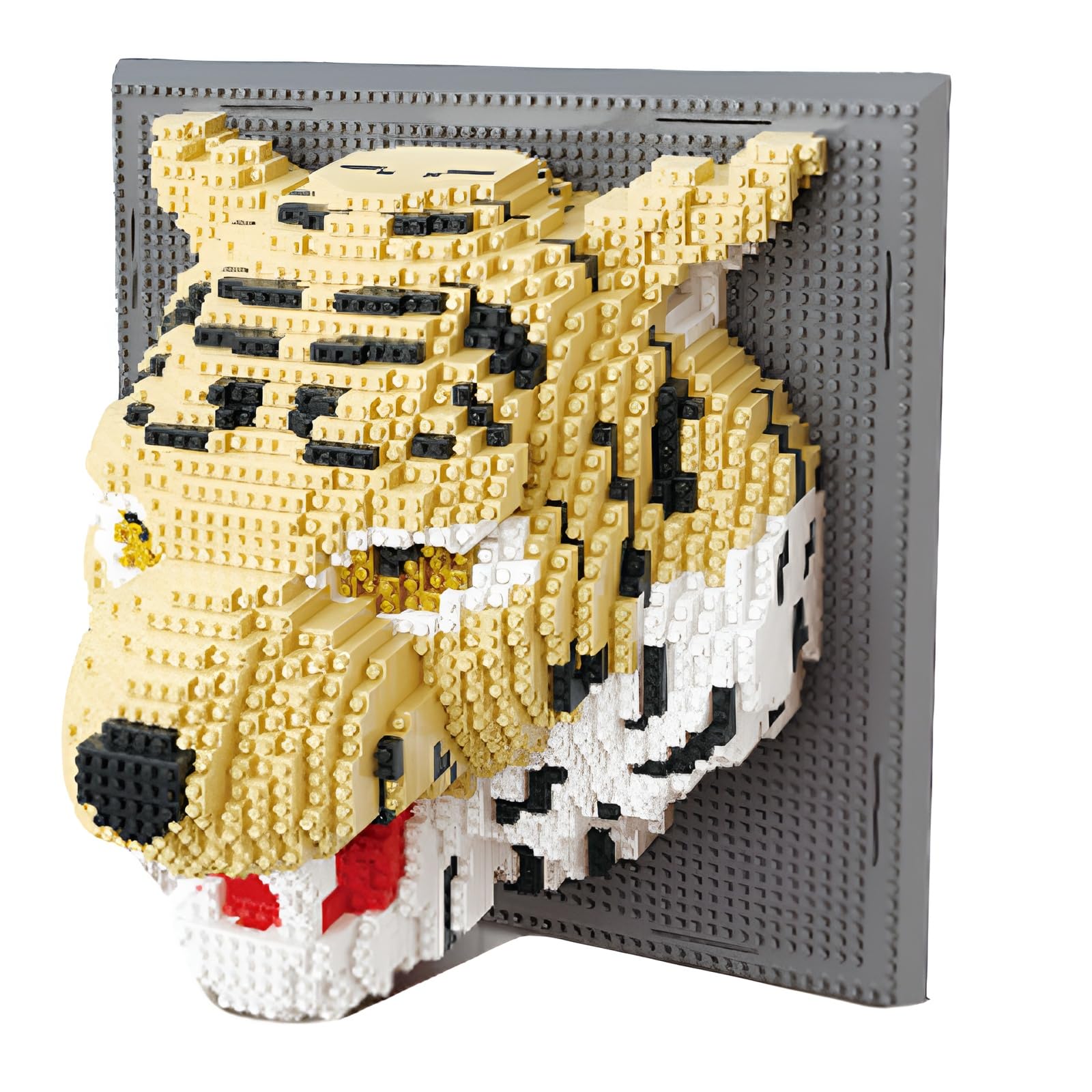 Tiger Building Blocks Set, Wall Art Animals Building Kit, Micro Mini Building Bricks for Home Office, Creative Present for Adults Kids Aged 8+ (2313PCS)