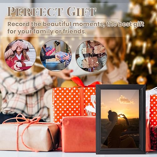 Miniatura 7 de Marco de fotos con 5 bisagras, marco de fotos plegable de 5 x 7 pulgadas con acrílico de alta definición, decoración de escritorio de collage de