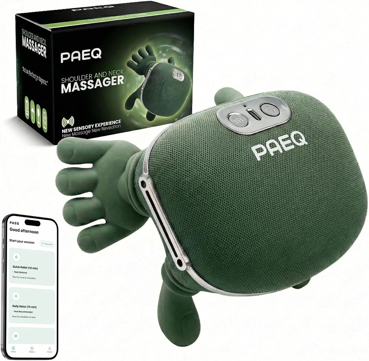 Neck Massager with Heat for Pain Relief N7 Pro Cordless Shiatsu Massager Gift Set with Carry Case & Eye Mask, Lightweight & Quiet, 4 Kneading Nodes, for Neck, Shoulder, Back & Legs