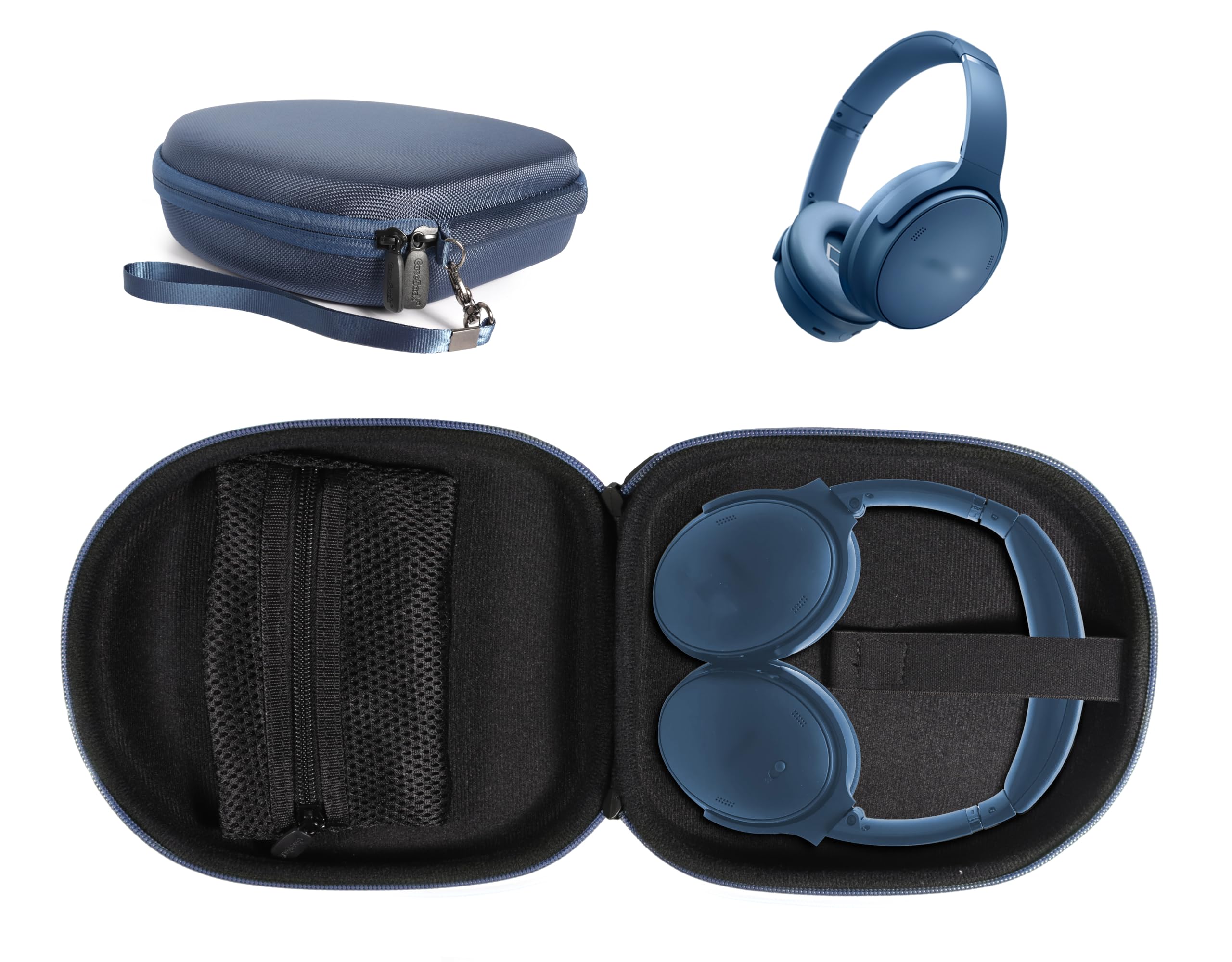 CaseSack Replacement Case for Bose QuietComfort Bluetooth Headphones with Microphone, QuietComfort 45, 35, 35 II (Blue)- Note: Bose Headphone May