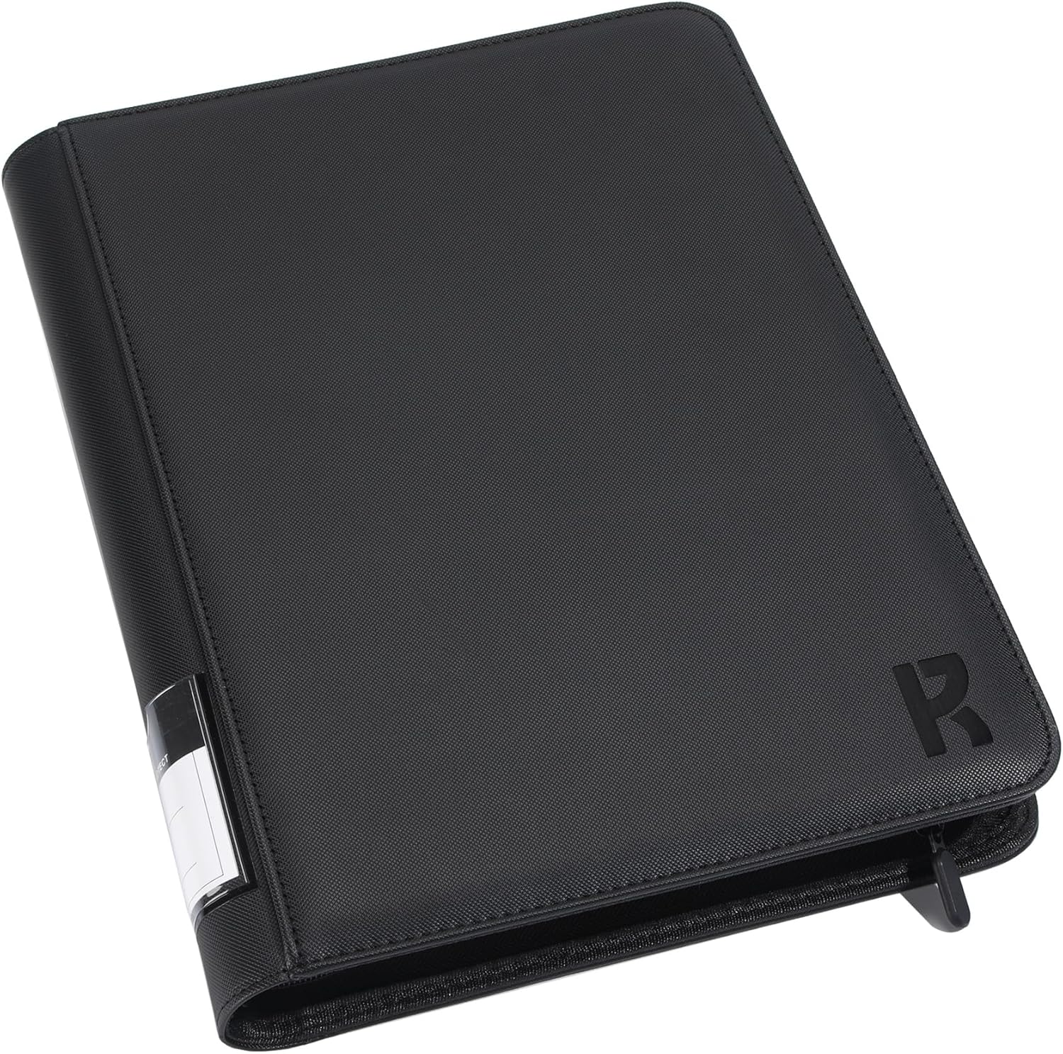 Premium 1000+ Pockets Card Binder, 16-Pocket Ringless Trading Card Album Folder Tag Design -Double Side Loading UltraSonic-1024 Tech Zip Binder for TCG-Black