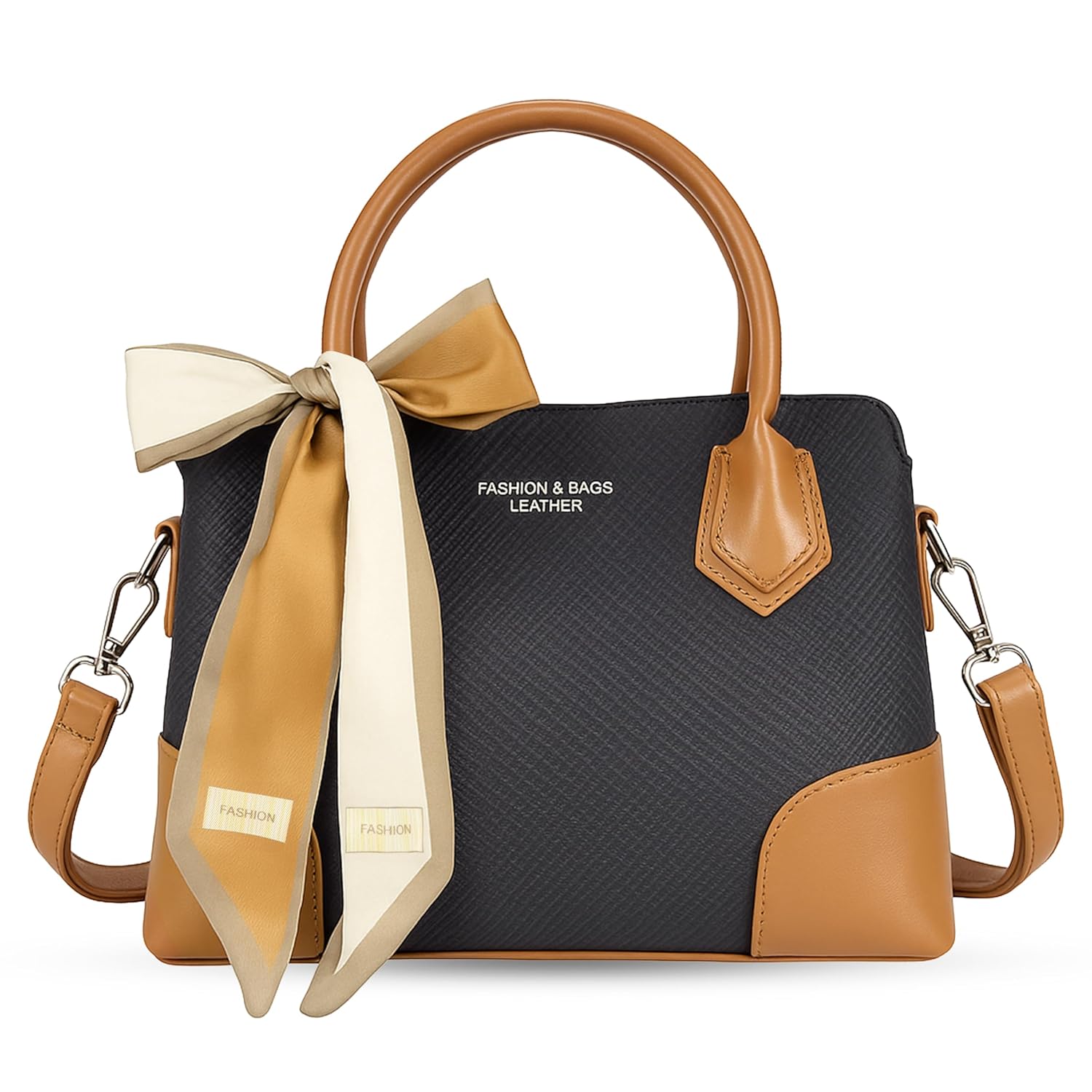 Storite Stylish Blue and Brown Small Leather Handbag for Women Everyday Use (25x11x17 cm) Storite Stylish Blue and Brown Small Leather Handbag for Women Everyday Use (25x11x17 cm)