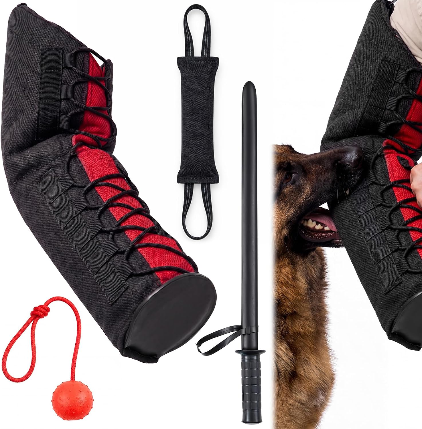 4 Pcs Professional Dog Training Kit, 27.56 x 16.54'' Bite Sleeve