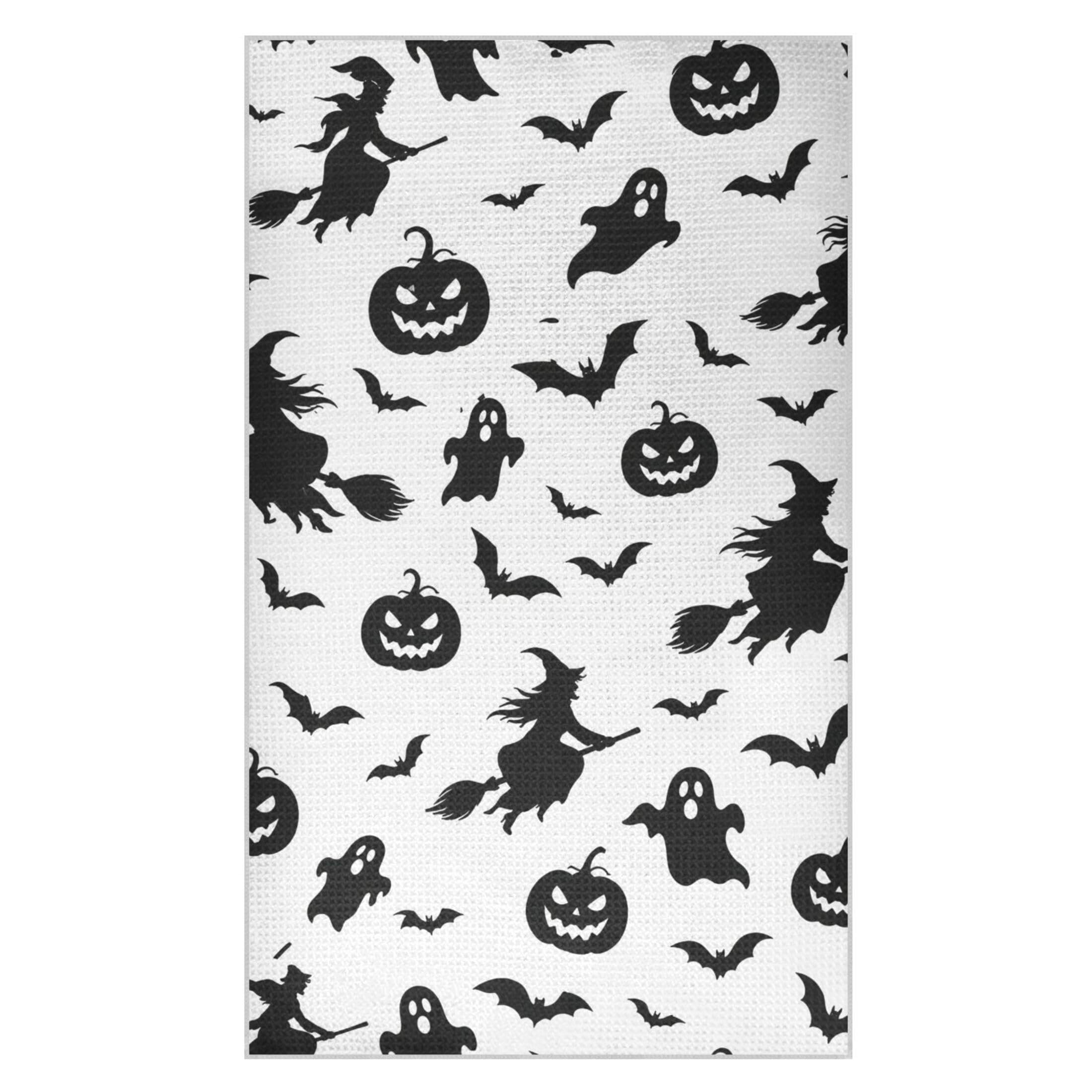 Kutsu Witches Waffle Weave Kitchen Towels Absorbent Quick Drying Dish Towels for Kitchen, Decorative Tea Towel, 18x30 in