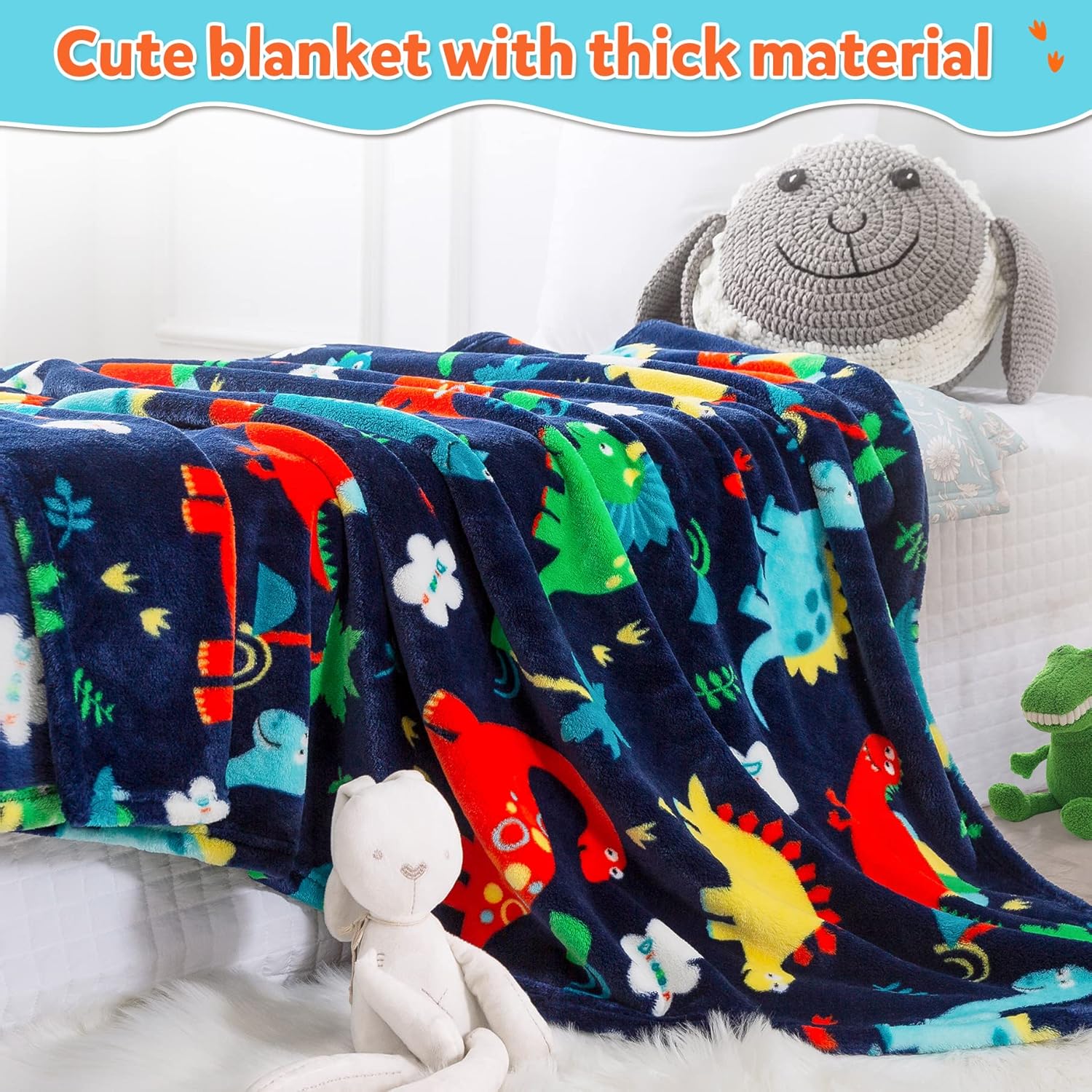 Buy mermaker Dinosaur Blanket for Boys, Dinosaur Toddler Blanket for