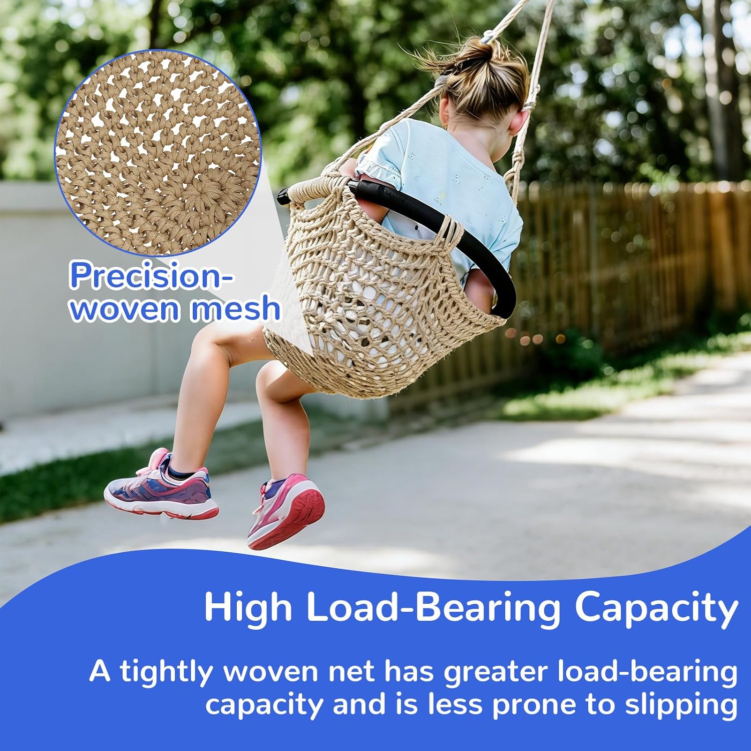 Secure Swing Set,Adjustable Rope Swing Seat Swingset Accessories for Indoor Porch Doorway Outdoor Playground Backyard