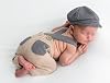 Set de Accesorios para Fotografía de Recién Nacido - Overol con Gorro para Bebé Niño, 0-1 Mes 1