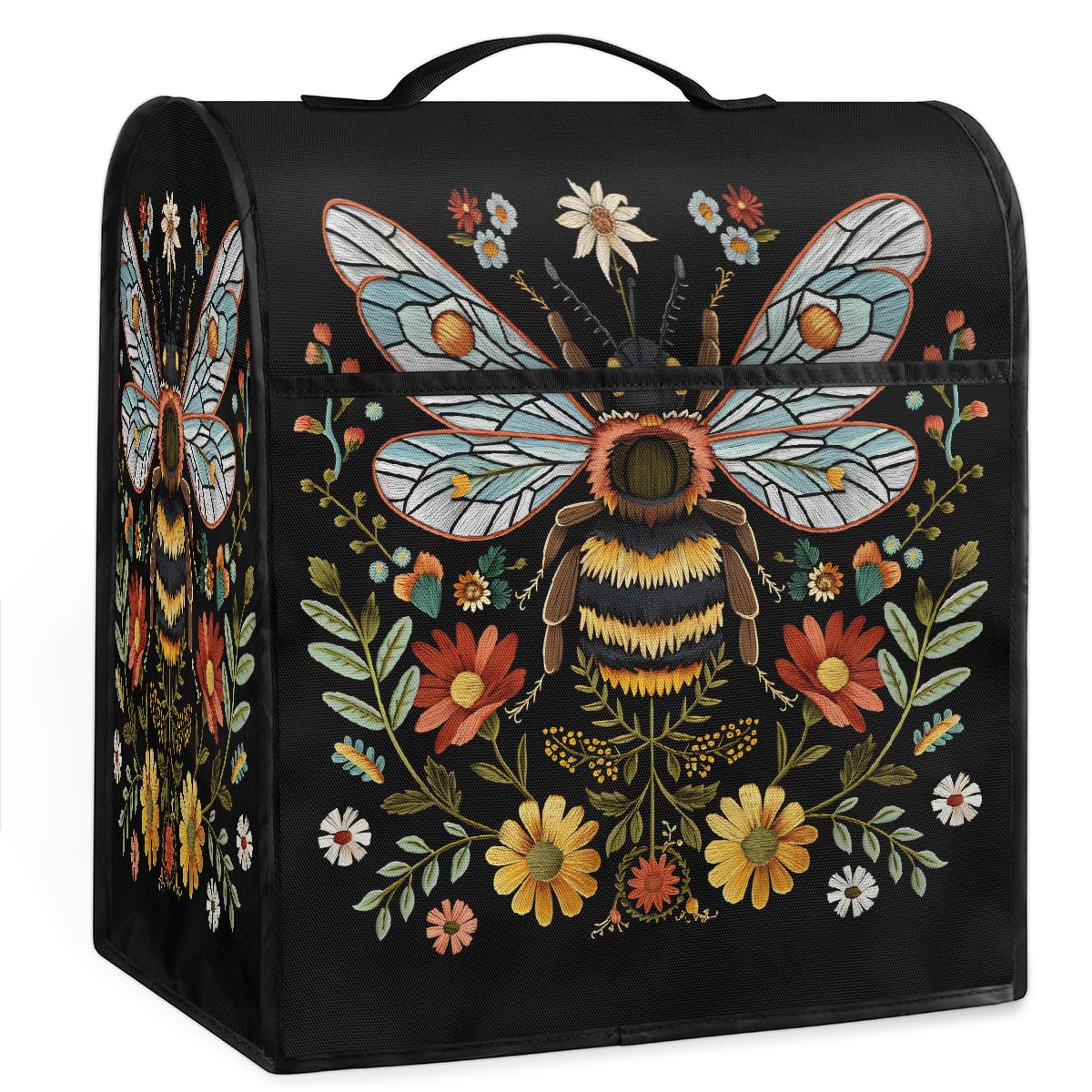 Kitchen Aid Mixer Cover Compatible with 6-8 Quarts, Cover for Ktchen Aid Stand Mixer, Kitchen Aid Dust Cover for Mixers, Kitchen Aid Bowl Lift Mixer Appliance Covers Flower Animal Dragonfly