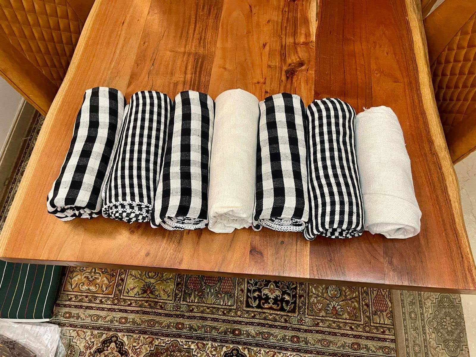 Hasina Begum Cotton Throw Blanket White 88 x 48 Inches-image-22