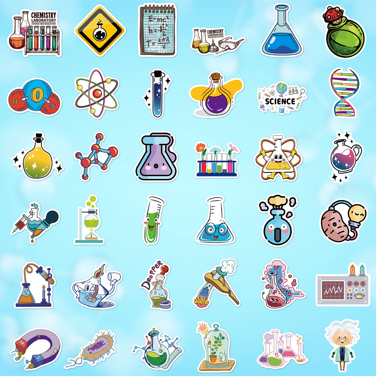 Science Topper Sticker Science Stickers Bulk 1800 Pcs Pack - 9 Styles For Kids, Teachers ...
